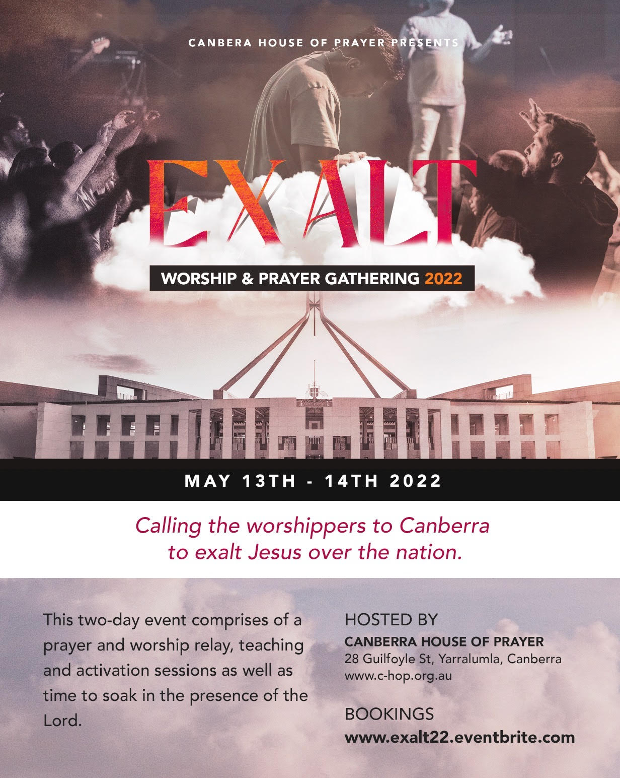 EXALT Jesus 13-14 May 2022 – 24hr Prayer & Worship at C-HOP